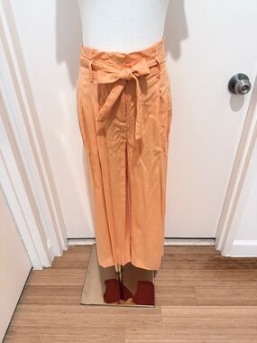 High-Waist Tie Waist Wide Leg Pants